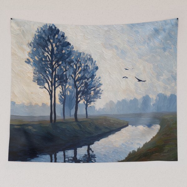 Item preview, Poland landscape | Post-impressionist painting style designed and sold by ComicsFactory.
