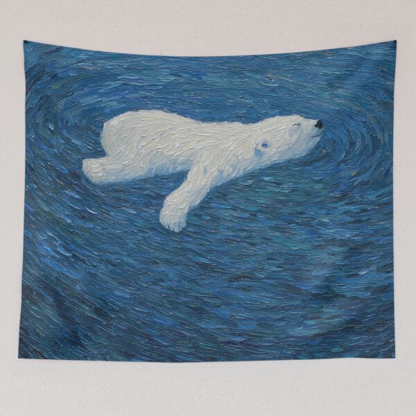 Item preview, polar bear | Post-impressionist painting style designed and sold by ComicsFactory.