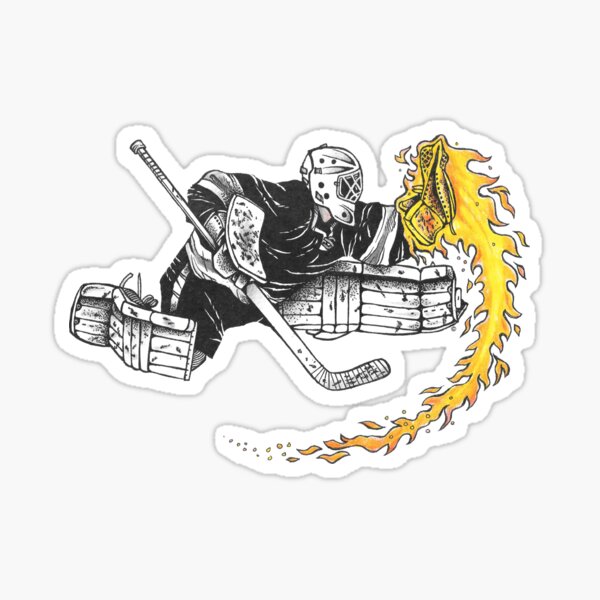 Item preview, Ice Hockey Goalie Hot Glove on Fire SAVE! designed and sold by smallsaves35.