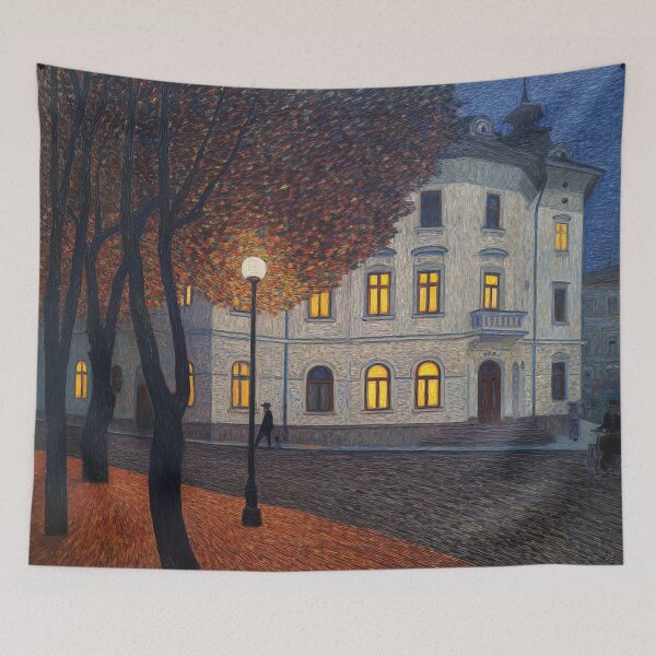 Item preview, Police station | Post-impressionist painting style designed and sold by ComicsFactory.