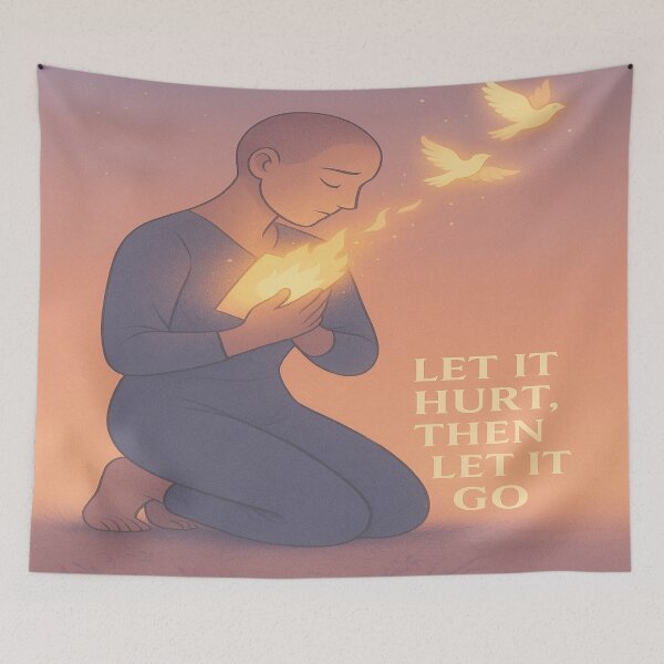 Item preview, Let It Hurt, Then Let It Go – Emotional Release Art Print designed and sold by Neovibe Print.
