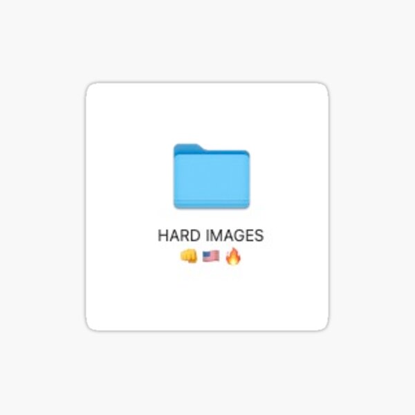 Hard Images Folder Sticker