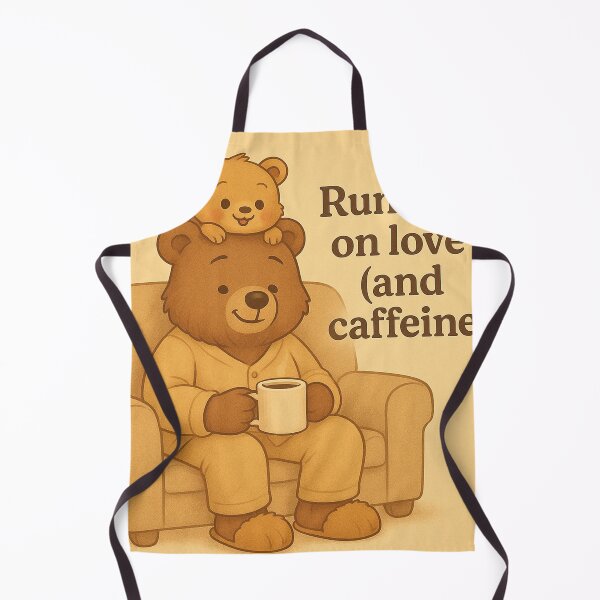 Item preview, Running on Love and Caffeine – Cute Bear Dad Father’s Day Gift designed and sold by Neovibe Print.