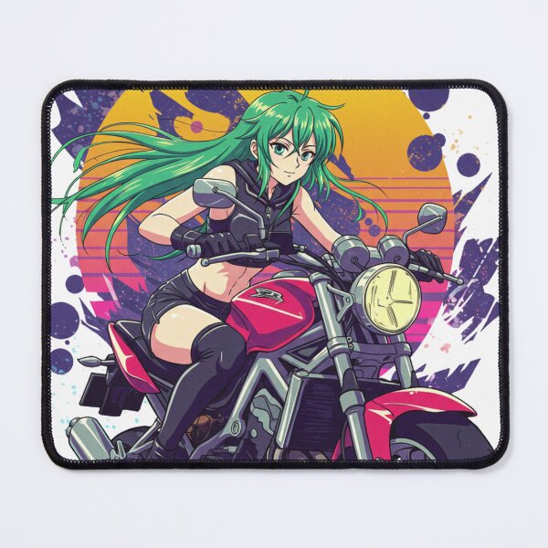 Item preview, Anime Girl on Retro Motorcycle designed and sold by JonelleTshirts.