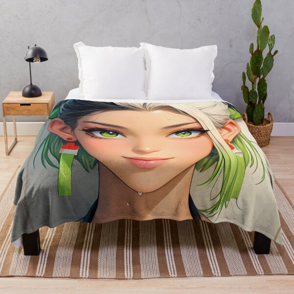 Item preview, Daki Demon Slayer Dark Elegance Green Eyes Seductive Poolside Style designed and sold by mildaclairmo.