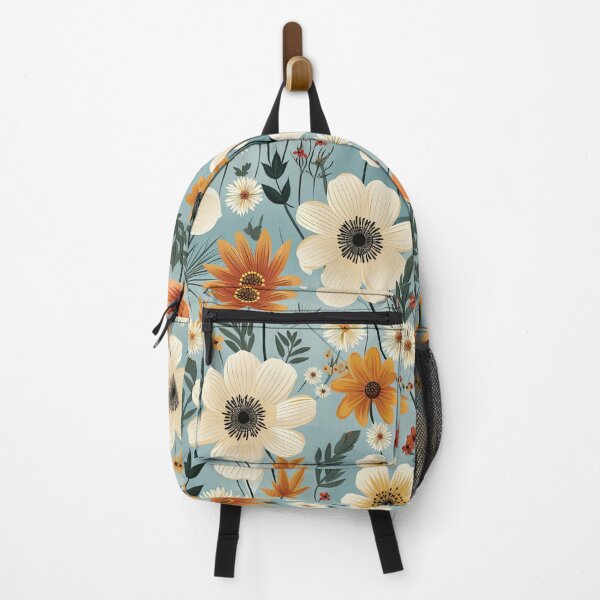 Item preview, Cadet Grey Bohemian Floral Pattern designed and sold by GracefulGiftsCA.