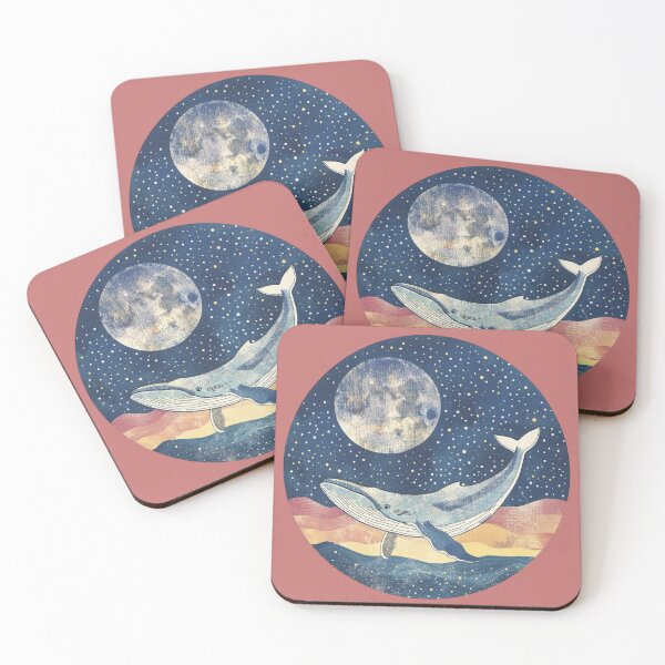 Item preview, Celestial Whale – Dreamy Ocean Night Circular Art in Soft Pastel designed and sold by Dream Circuit .