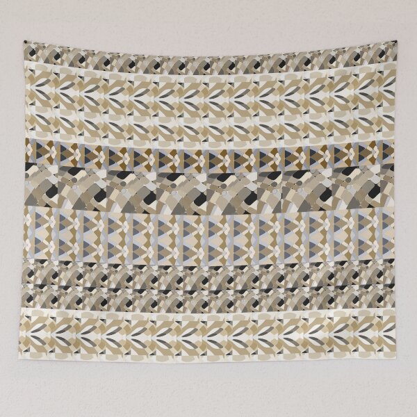 Item preview, Grey Beige and Cream Geo Seamless Repeat designed and sold by Sharon Schwalbe.