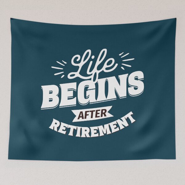 Item preview, Life Begins After Retirement Funny Retirement Quote designed and sold by NosandEdgy.