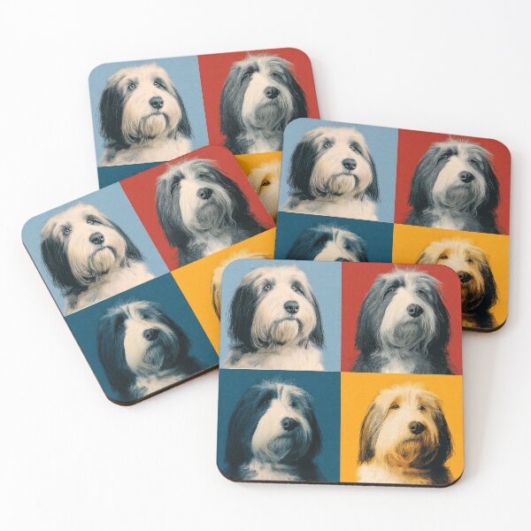 Item preview, Bearded Collie Dog Andy Warhol Style Pop Art designed and sold by TheAnimalZ00.