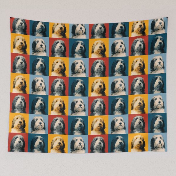 Item preview, Bearded Collie Dog Andy Warhol Style Pop Art designed and sold by TheAnimalZ00.