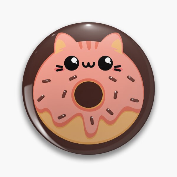 Artikelvorschau, Kawaii rosa Katzendonut entworfen und verkauft von MojaDoodles.