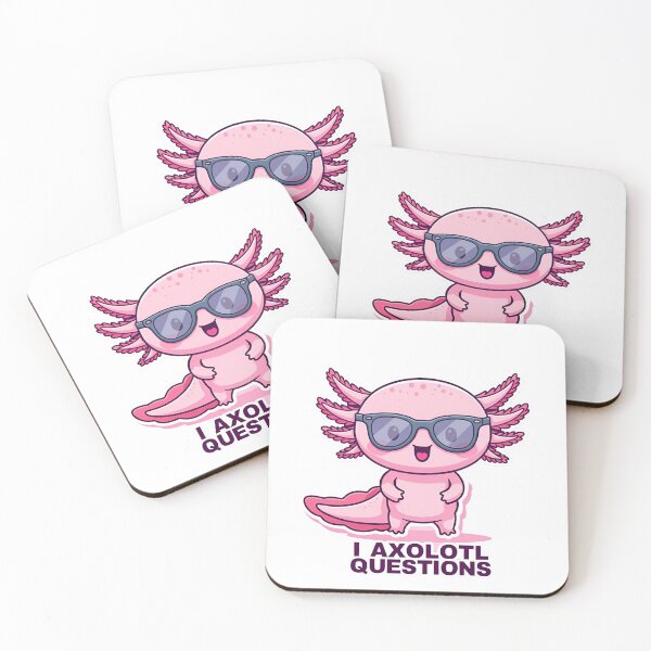 Item preview, I axolotl questions. cute kids cartoon design. transparent version. designed and sold by Vela Media.