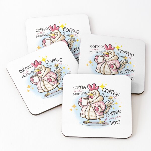 Item preview, Grumpy Coffee Chicken – Funny Morning Coffee Lover Cartoon designed and sold by sornchai4917.