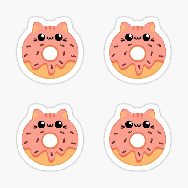 Artikelvorschau, Kawaii rosa Katzendonut entworfen und verkauft von MojaDoodles.