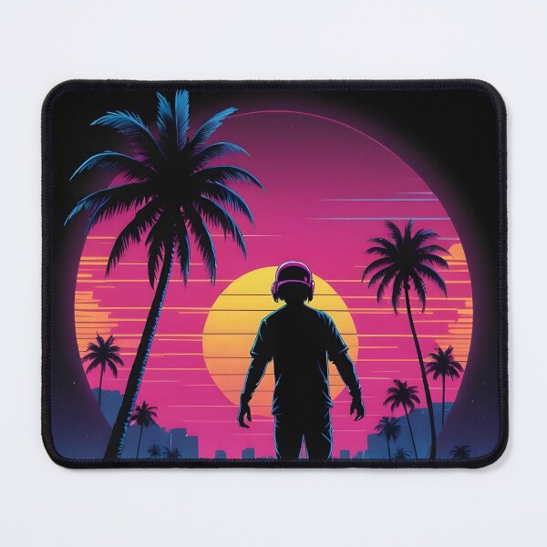 Item preview, Skate the Sunset – 80s Synthwave Skateboard Vibes designed and sold by Ashidre.