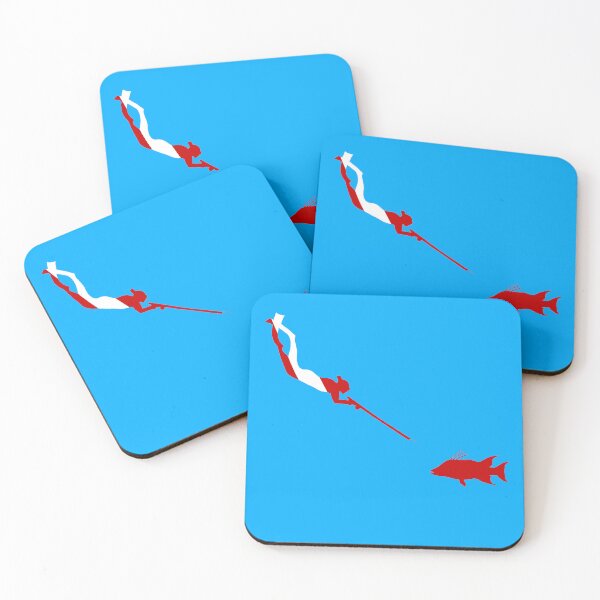 Item preview, Spear fisherman with red hogfish  designed and sold by N2THEBLUE.