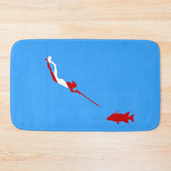 Item preview, Spear fisherman with red hogfish  designed and sold by N2THEBLUE.