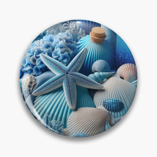 Item preview, Dreamscape Blue and White Marine Life designed and sold by purplesensation.