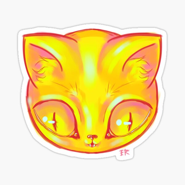 Item preview, Electric Dream Cat (Yellow, Transparent BG) designed and sold by EveningRaine.
