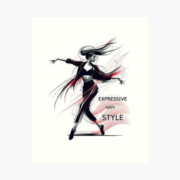Item preview, Expressive Arm Style – Elegant Dancer Motion Art designed and sold by JenniferCreaArte .