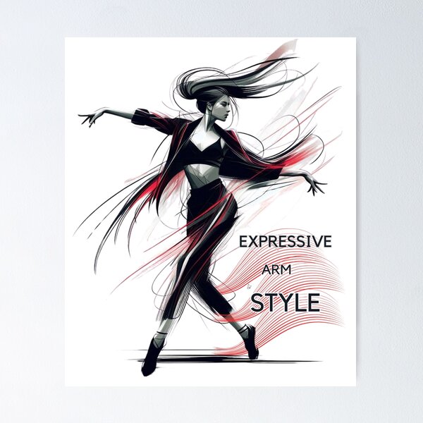 Item preview, Expressive Arm Style – Elegant Dancer Motion Art designed and sold by JenniferCreaArte .