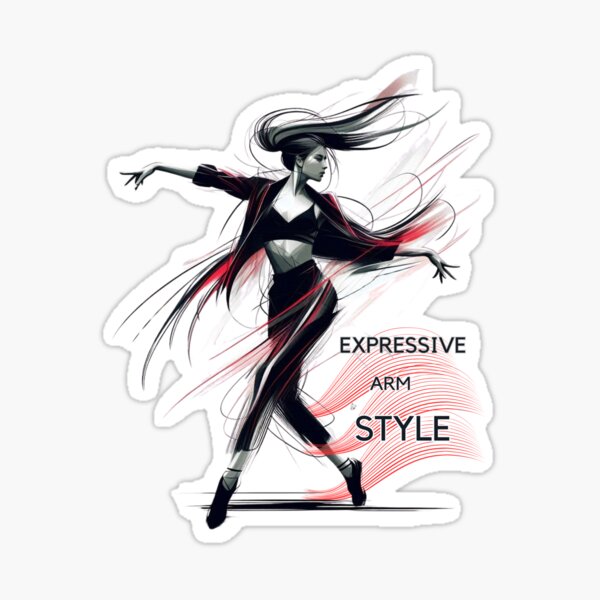 Item preview, Expressive Arm Style – Elegant Dancer Motion Art designed and sold by JenniferCreaArte .