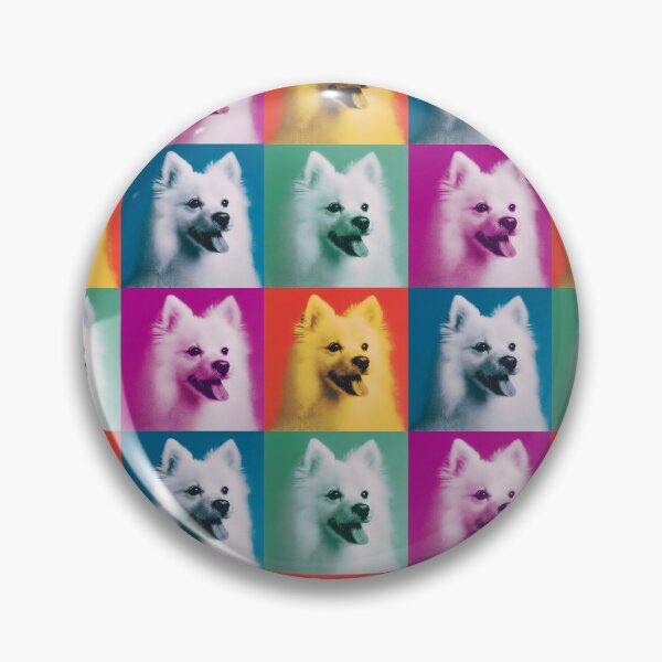 Artikelvorschau, Japanischer Spitz Hund Andy Warhol Stil Pop Art entworfen und verkauft von TheAnimalZ00.