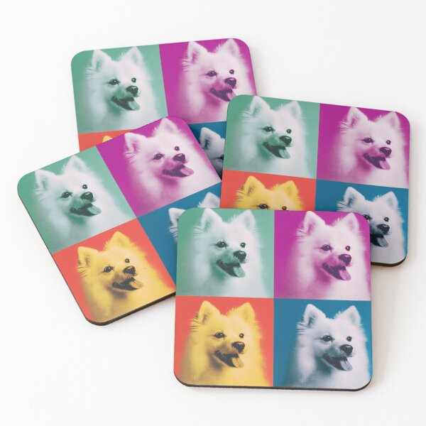 Item preview, Japanese Spitz Dog Andy Warhol Style Pop Art designed and sold by TheAnimalZ00.