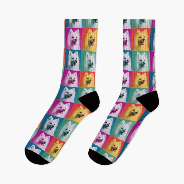 Artikelvorschau, Japanischer Spitz Hund Andy Warhol Stil Pop Art entworfen und verkauft von TheAnimalZ00.