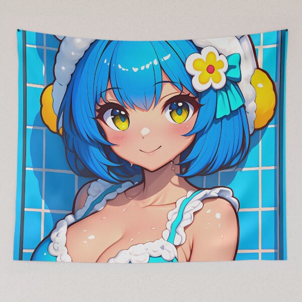 Item preview, Xenovia Quarta High School DxD Anime Girl Aqua Bear Hat Charm designed and sold by nabutayatsen5.