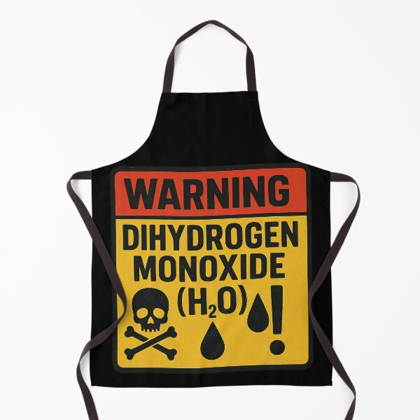 Item preview, Warning: Dihydrogen Monoxide (H₂O) Retro Science Joke designed and sold by DIRTYSKETCHH.