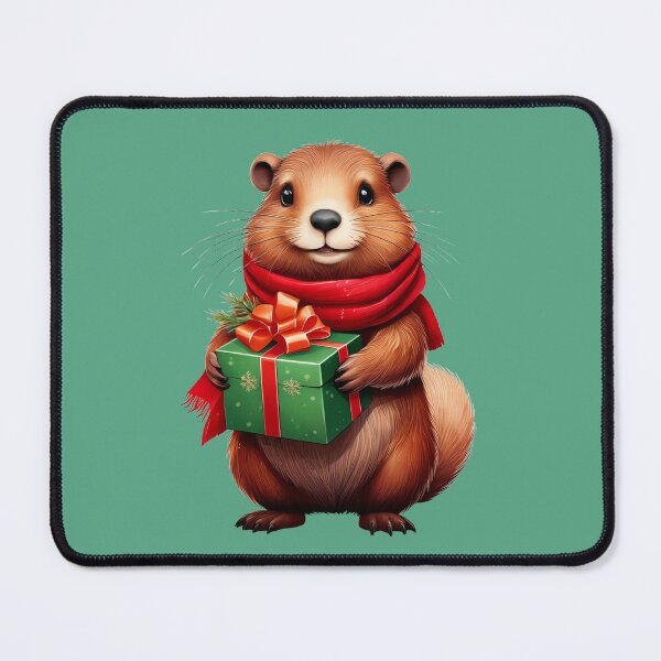 Item preview, Cute Squirrel Holding Christmas Present designed and sold by BeachBreezyVA.