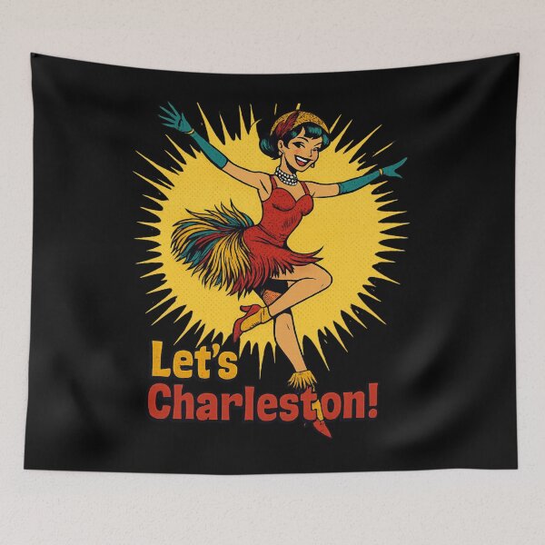 Item preview, Let's Charleston! – Vintage Flapper Dance Retro Design designed and sold by JenniferCreaArte .