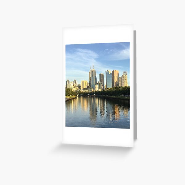Item preview, Melbourne skyline reflections in the Yarra! designed and sold by Kymbo.