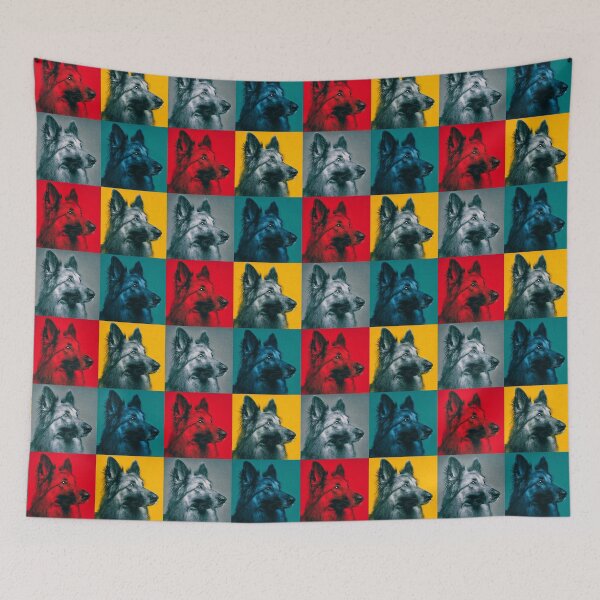 Item preview, Belgian Tervuren Dog Andy Warhol Style Pop Art designed and sold by TheAnimalZ00.