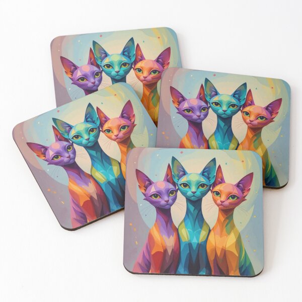 Item preview, Trinity of Color Cats designed and sold by TopSprint.