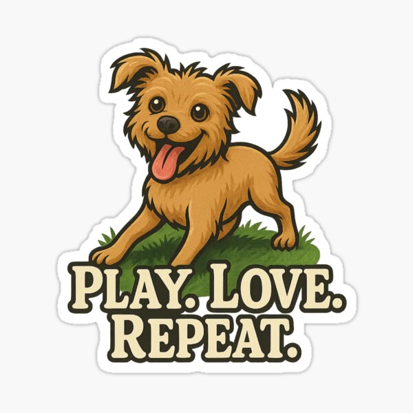 Play. Love. Repeat.  Sticker