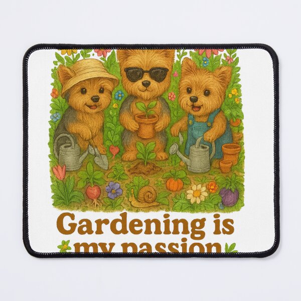 Item preview, Gardening is my Passion Yorkies Dogs designed and sold by Worn Different.