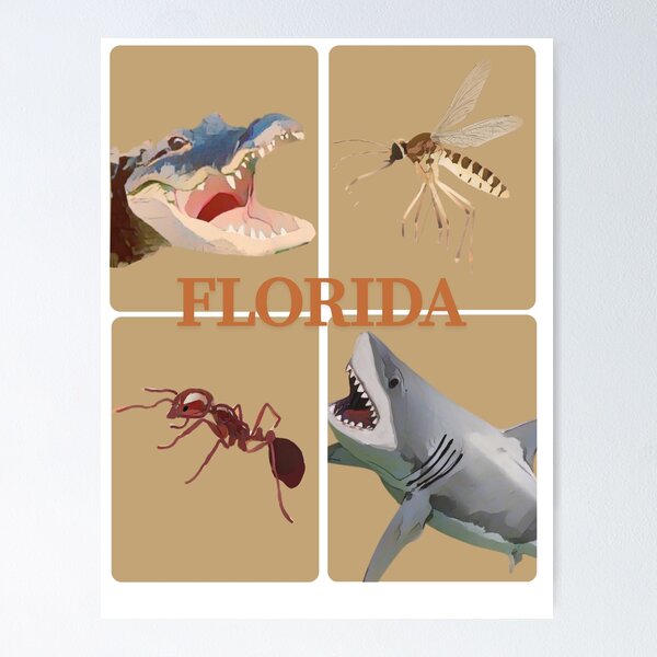 Item preview, Florida shark and alligator mosquito designed and sold by TaraPen.