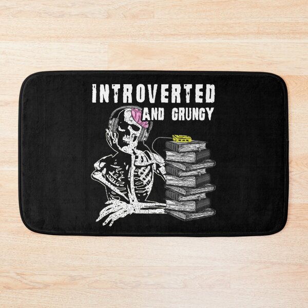 Item preview, Introverted and Grungy Skeleton with Headphones For Grunge and Book Lovers designed and sold by Dmetalx Art Apparel.