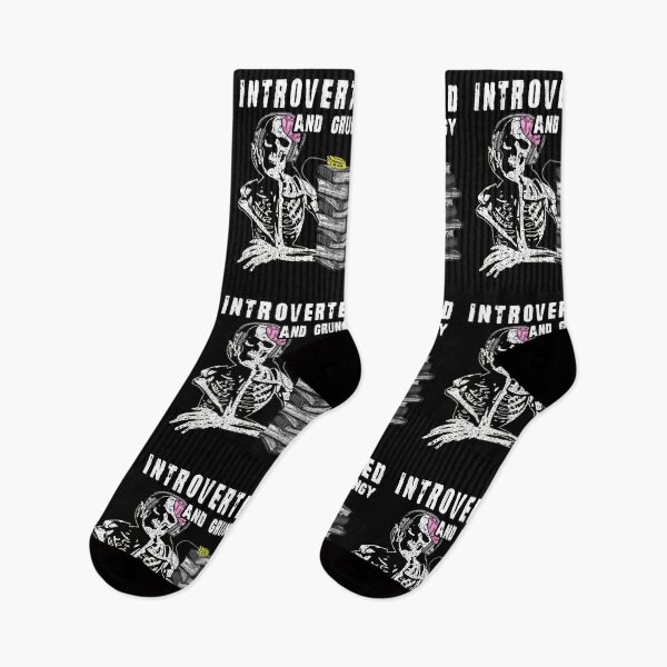 Item preview, Introverted and Grungy Skeleton with Headphones For Grunge and Book Lovers designed and sold by Dmetalx Art Apparel.