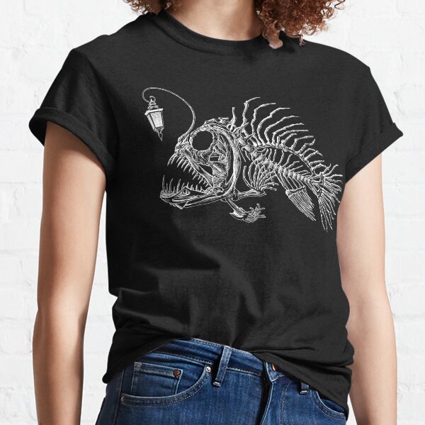 Fish skeleton t shirt hotsell