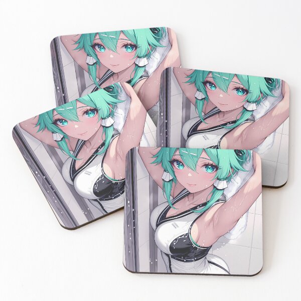 Item preview, Sinon Sword Art Online Anime Swimsuit Shower Scene Turquoise Twin Tails designed and sold by lassedgkotsij.
