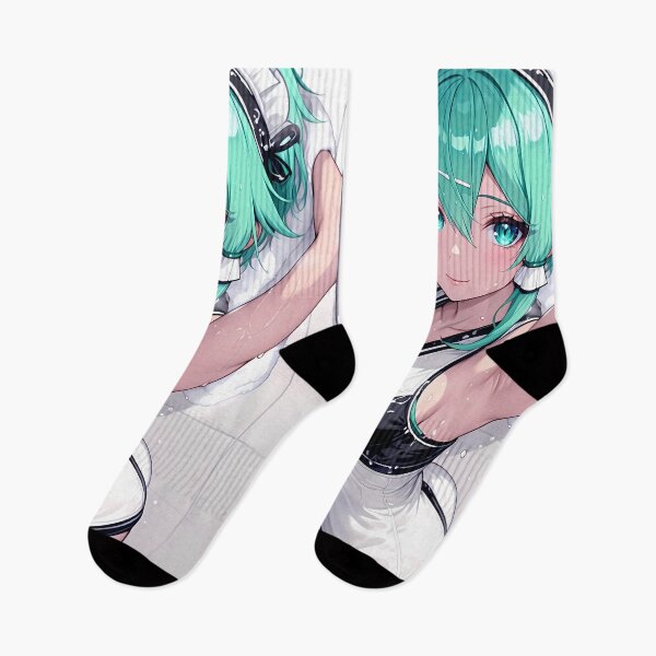 Item preview, Sinon Sword Art Online Anime Swimsuit Shower Scene Turquoise Twin Tails designed and sold by lassedgkotsij.