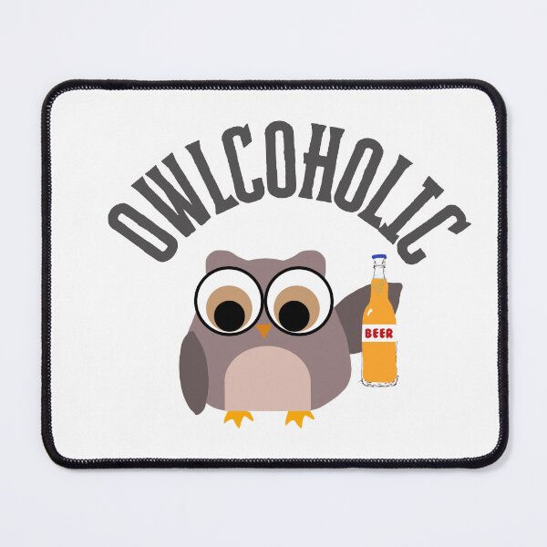 Item preview, Owl drinking beer designed and sold by TaraPen.
