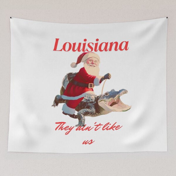 Item preview, Louisiana they ain't like us Santa riding alligator designed and sold by TaraPen.