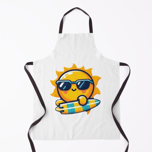 Item preview, Cute Cool Sun with Surfboard – Fun Summer Cartoon designed and sold by Kalpa.