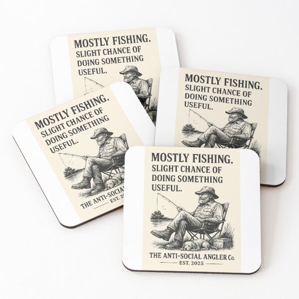 Item preview, Mostly Fishing – Anti-Social Angler Co. designed and sold by unclejohncorner.