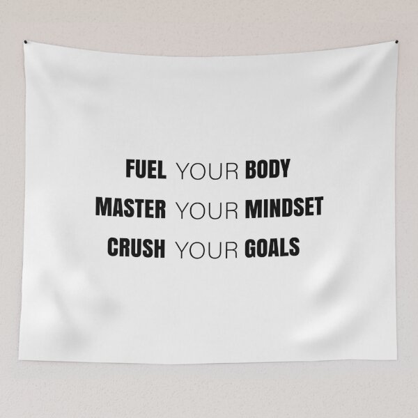 Item preview, Fuel Your Body Master Your Mindset Crush Your Goals | Motivational Fitness Quote designed and sold by MONTRIS.